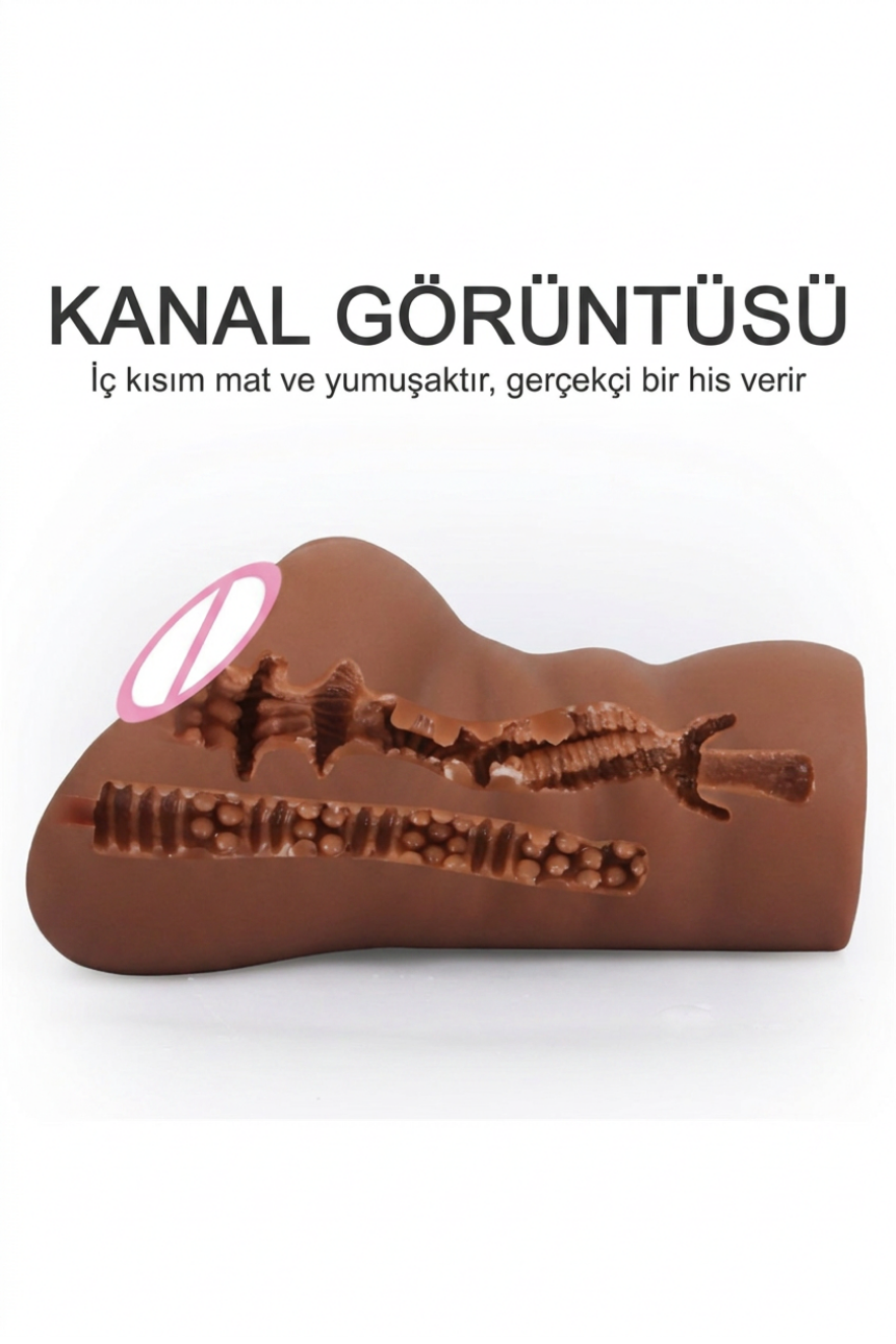 3 Girişli Erkek Mastürbatörü – Oral Vajinal Anal 3’ü 1 Arada 3D Dokulu Realistik Suni Vajina