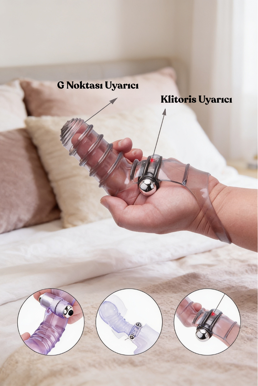 Giyilebilir Titreşimli Parmak Vibratörü – G Noktası ve Klitoris Uyarıcılı