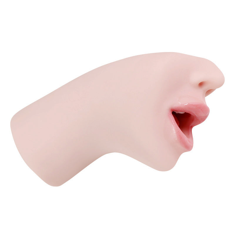 Vakumlu Deep Throat Oral Mastürbatör - Dil Dokulu & Yumuşak Silikon (Gerçekçi Ağız)