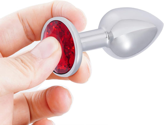 Elmas taş Detaylı Metal Anal Plug