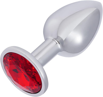 Elmas taş Detaylı Metal Anal Plug