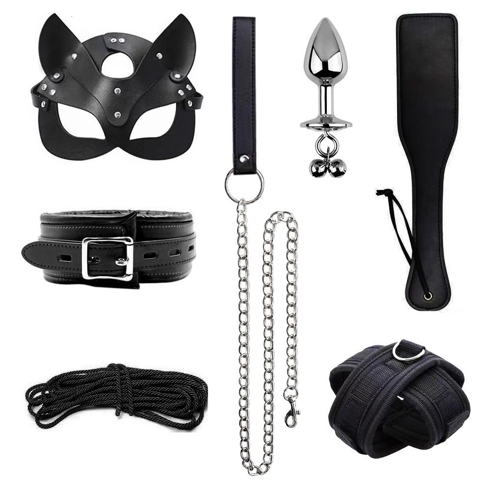 Amethyst – Deri Maske Tasma Paddle Kelepçe Başlangıç Fantezi Fetiş Seti