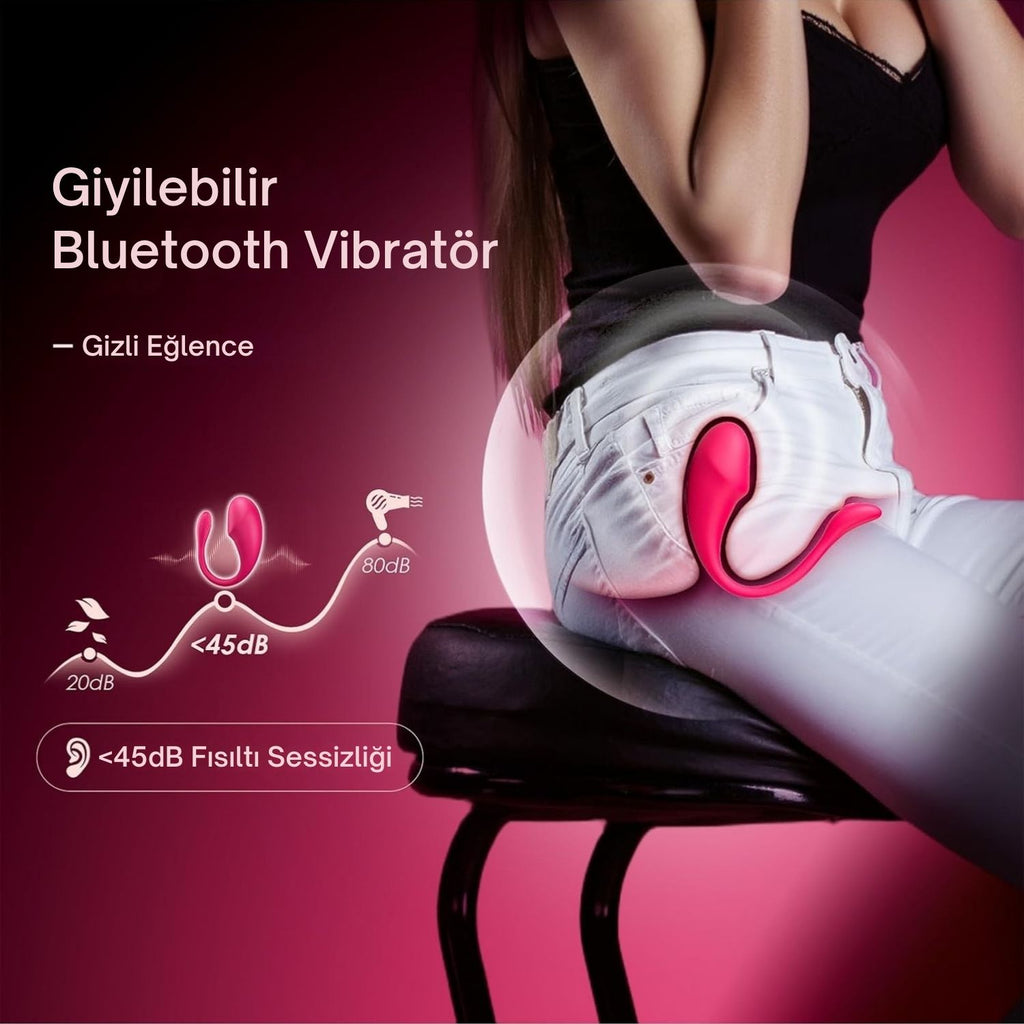 Akıllı Telefon Bluetooth Kontrollü Giyilebilir Vibratör - Uygulama ile Yönetilen Titreşimli Kadın Masaj Aleti