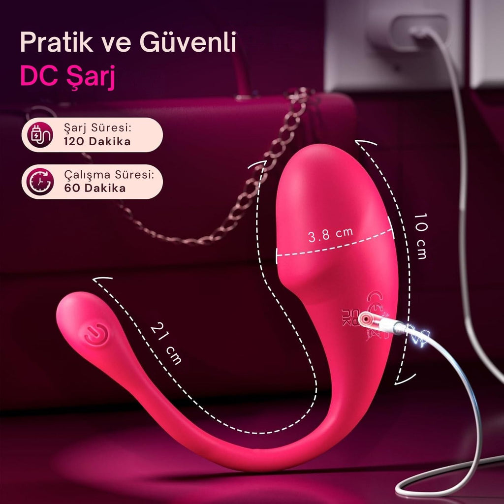 Akıllı Telefon Bluetooth Kontrollü Giyilebilir Vibratör - Uygulama ile Yönetilen Titreşimli Kadın Masaj Aleti