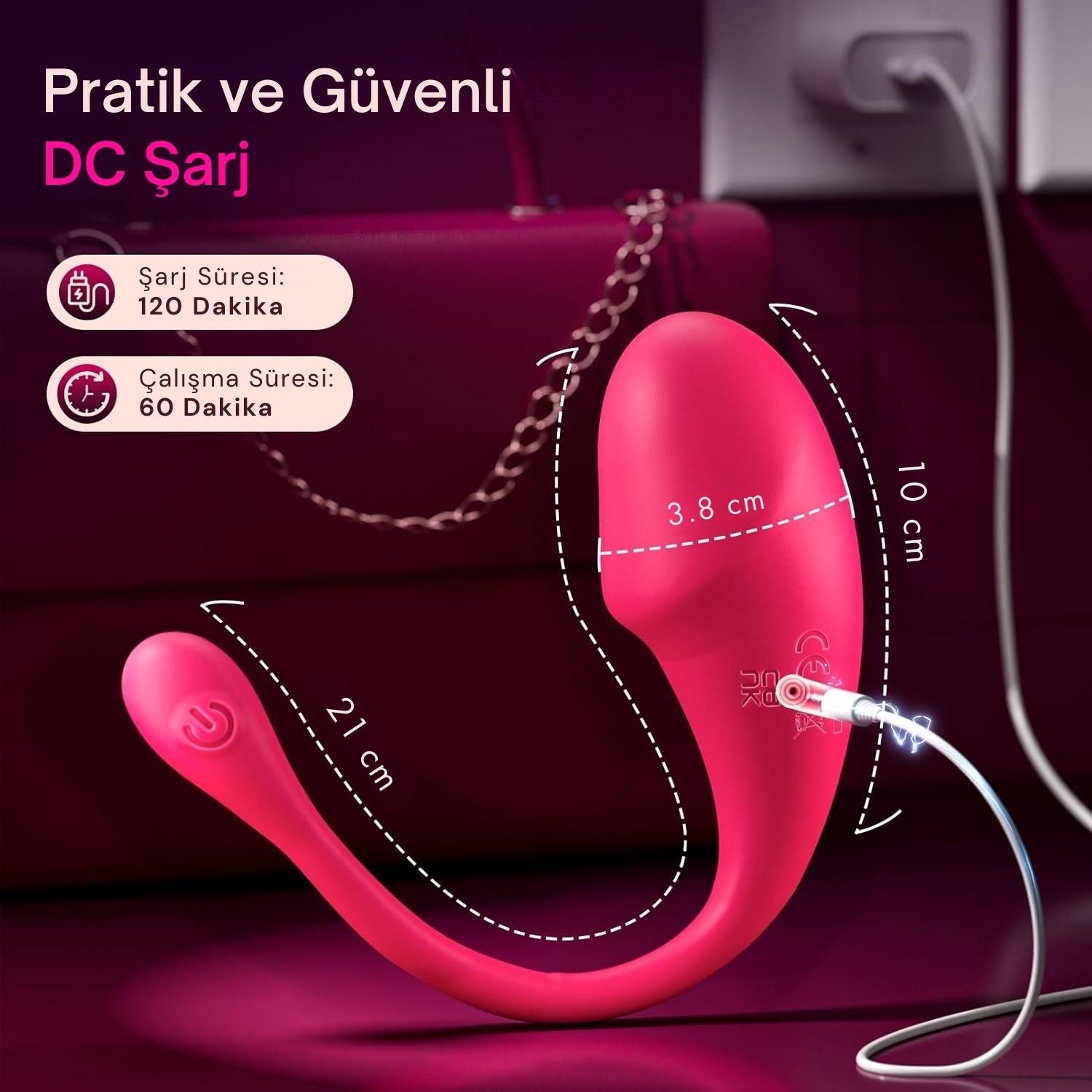 Akıllı Telefon Bluetooth Kontrollü Giyilebilir Vibratör - Uygulama ile Yönetilen Titreşimli Kadın Masaj Aleti